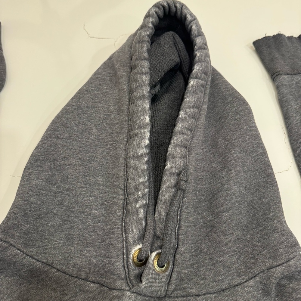 Abercrombie & Fitch Y2K Grunge Muscle Hoodie Distressed Faded XL - Picture 5 of 14